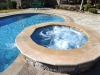 Raised Spa, combined pool and spa,
